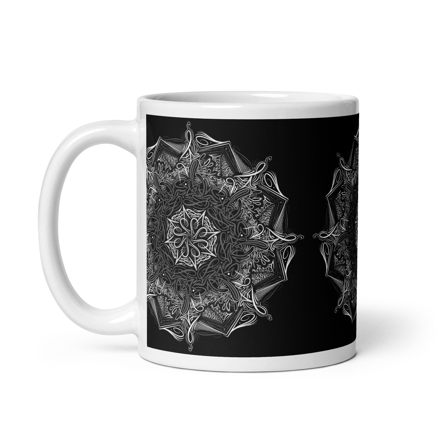 White glossy mug