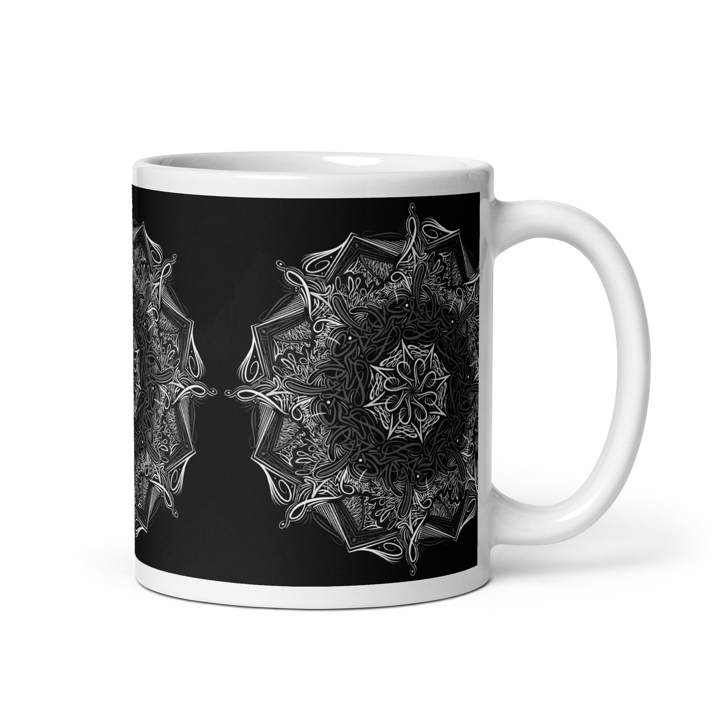 White glossy mug