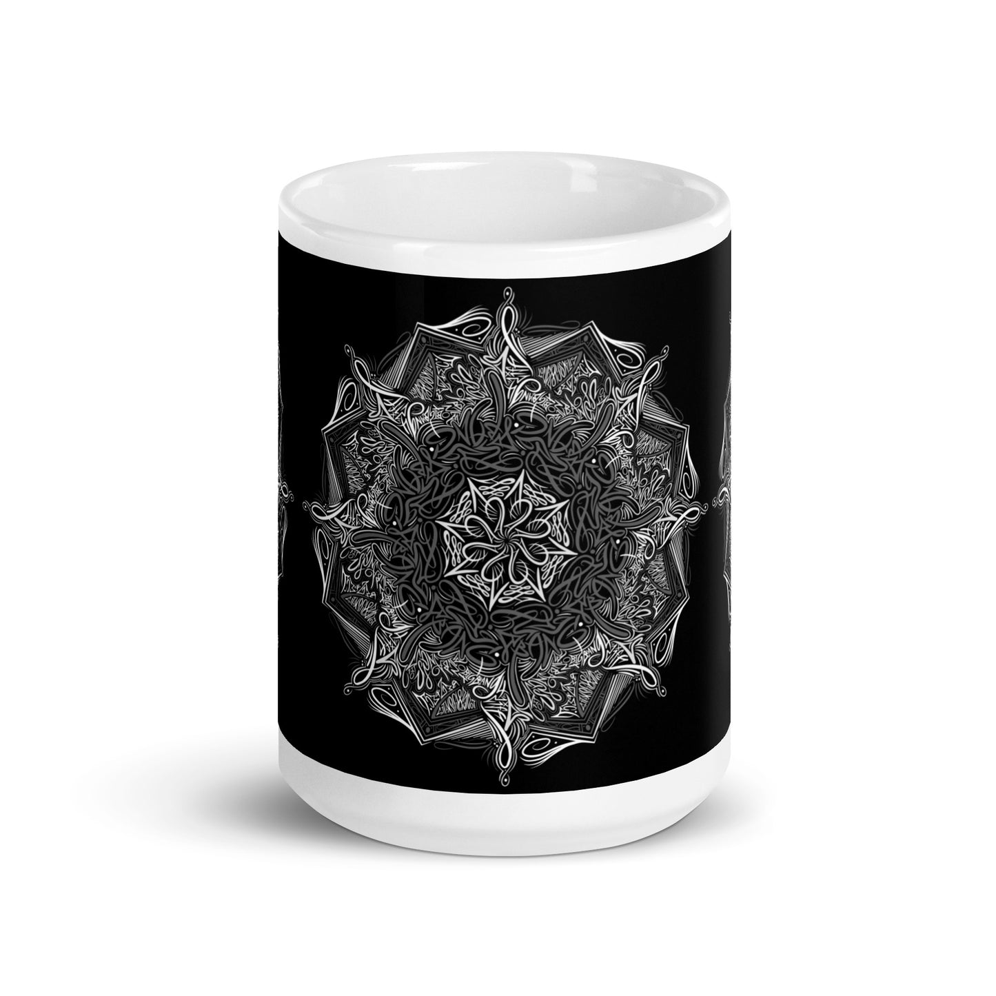 White glossy mug