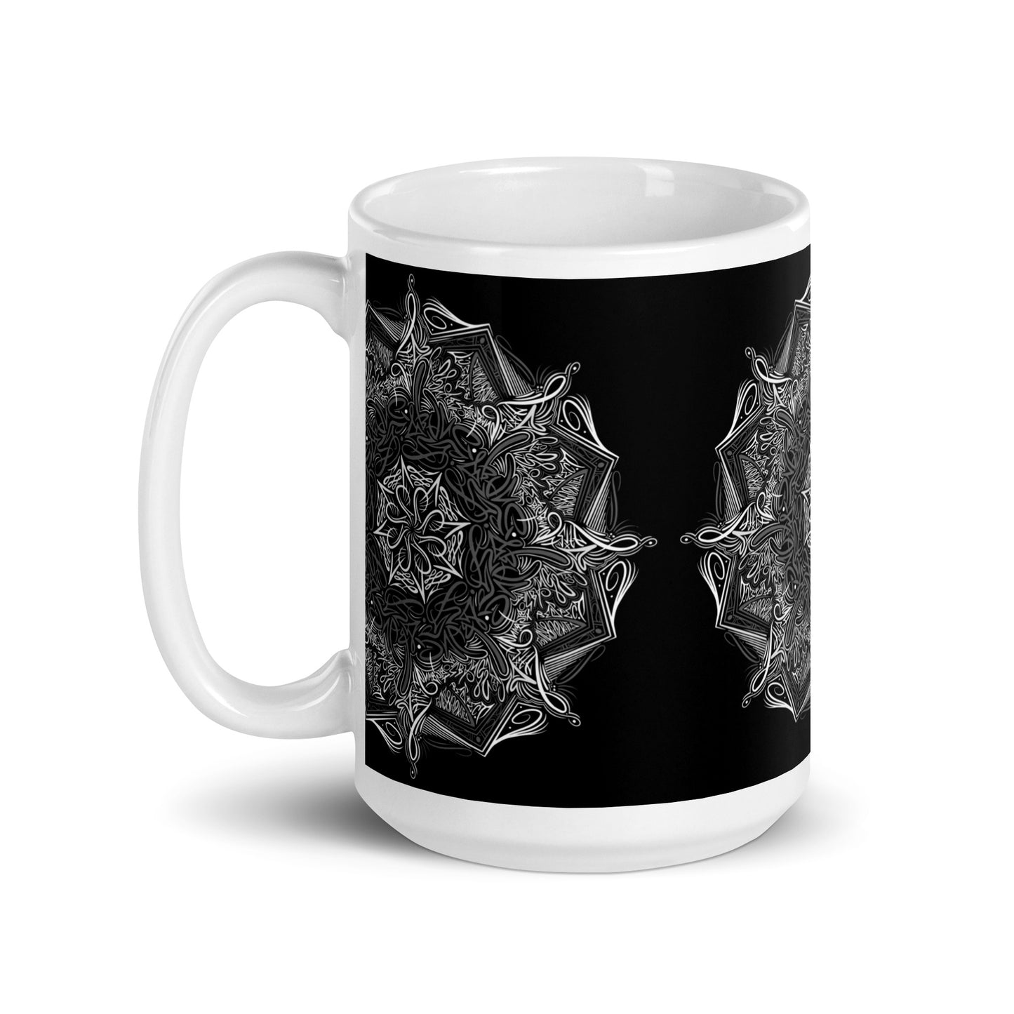 White glossy mug