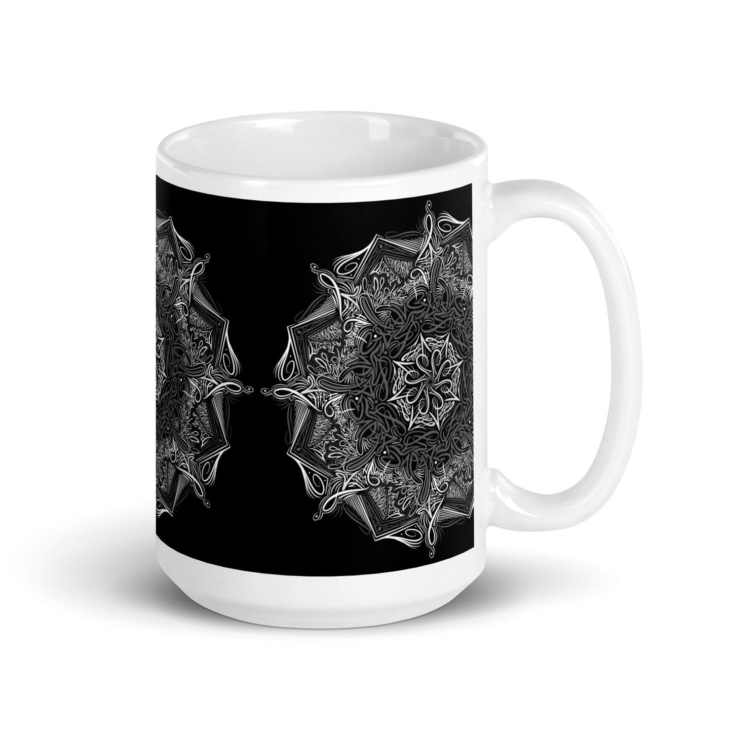 White glossy mug