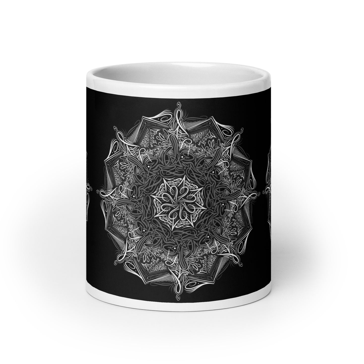 White glossy mug