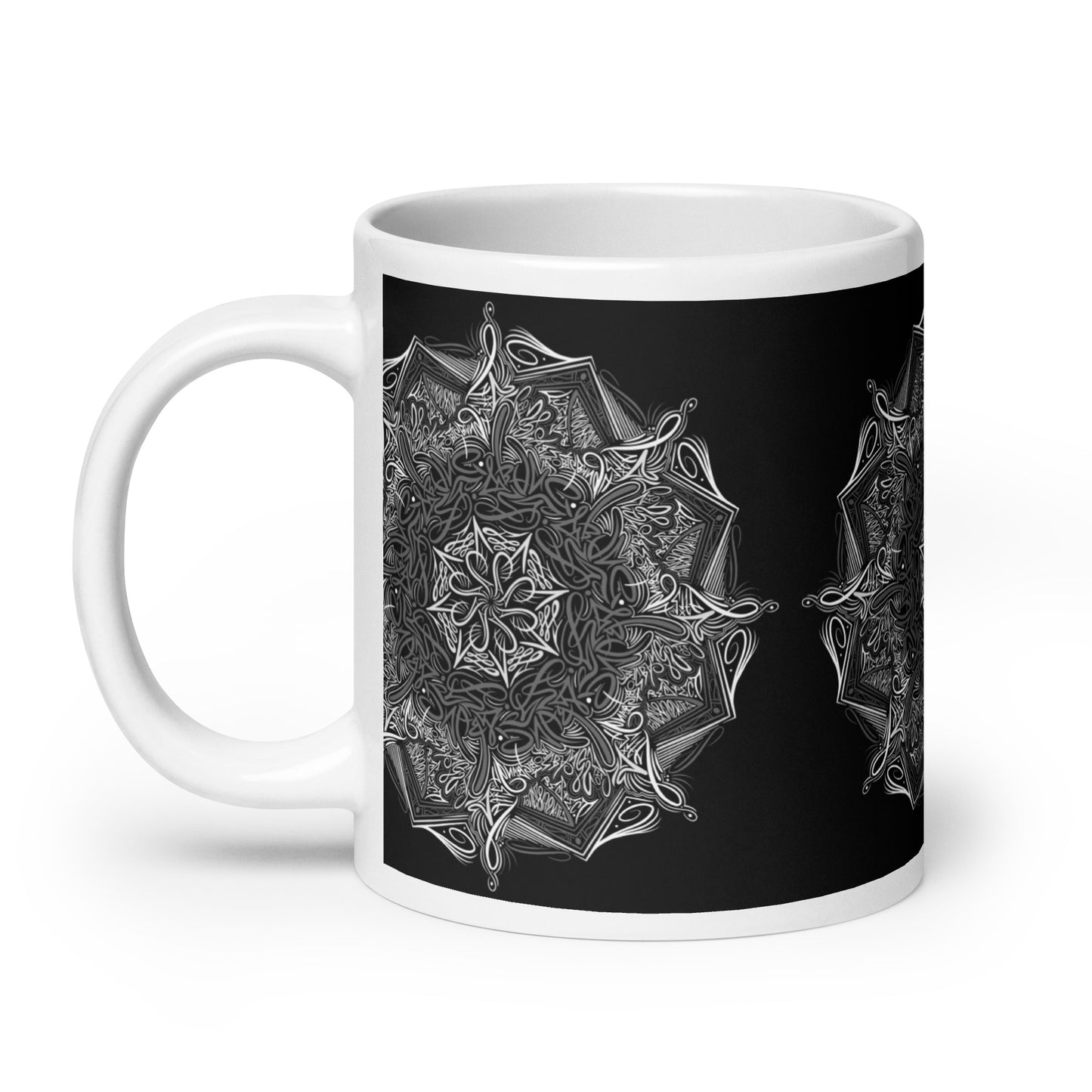 White glossy mug