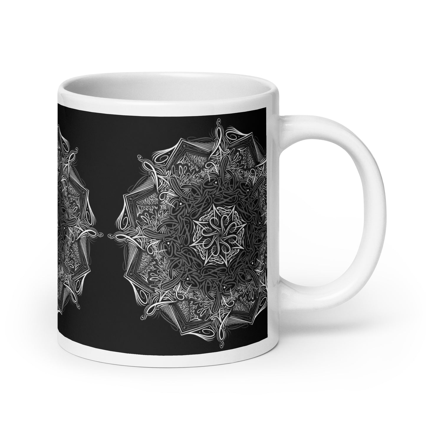 White glossy mug