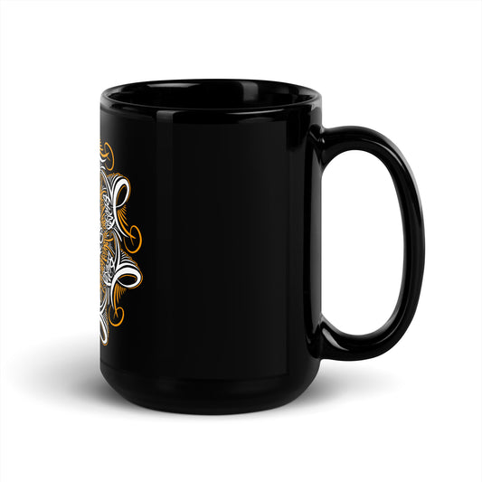 Mandala Black Glossy Mug