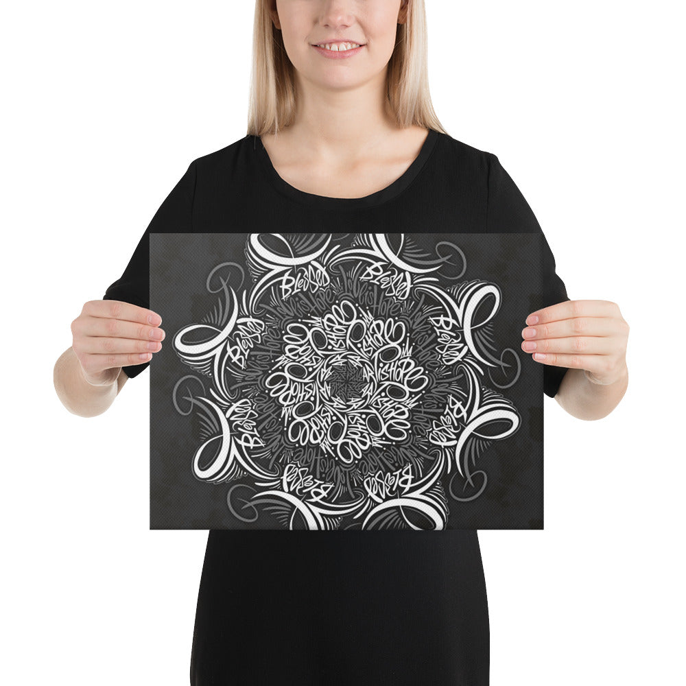 Mandala Lettering Canvas