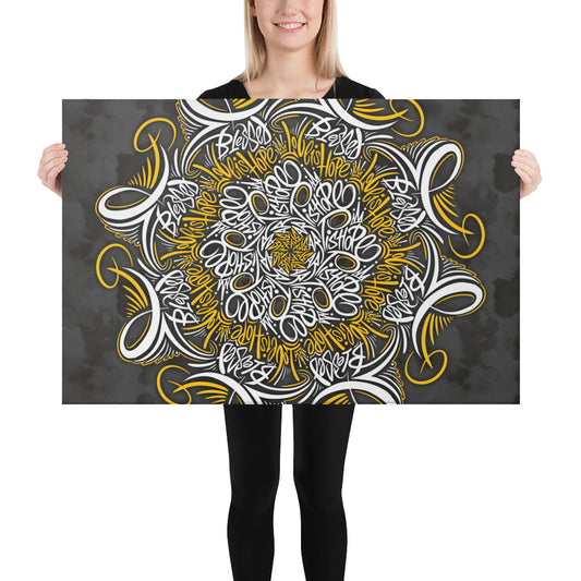 Mandala Lettering Canvas