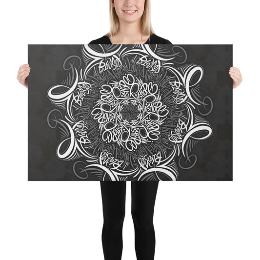 Mandala Lettering Canvas