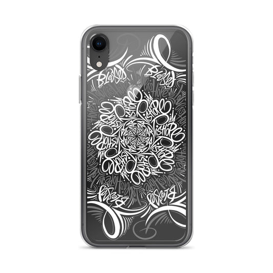 Mandala Lettering Clear Case for iPhone®