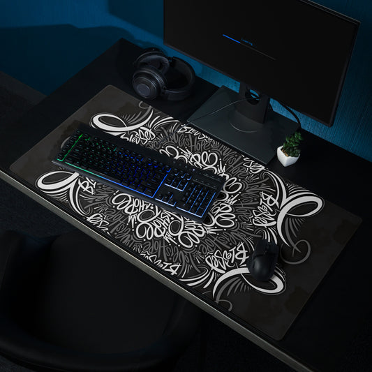 Mandala lettering Gaming mouse pad
