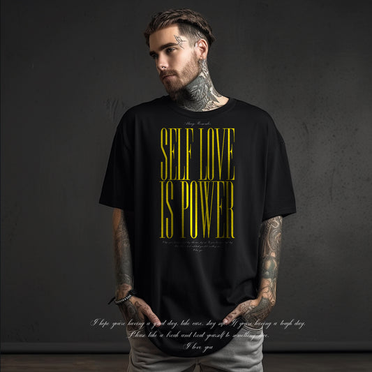 Self Love is power Oversized faded t-shirt
