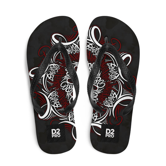 Mandala Lettering Flip-Flops