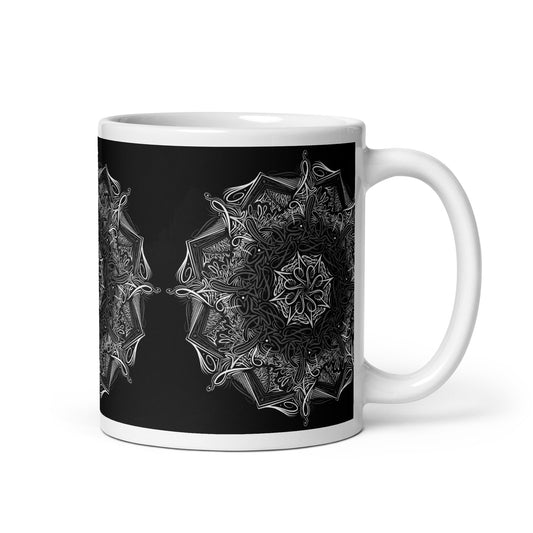 White glossy mug